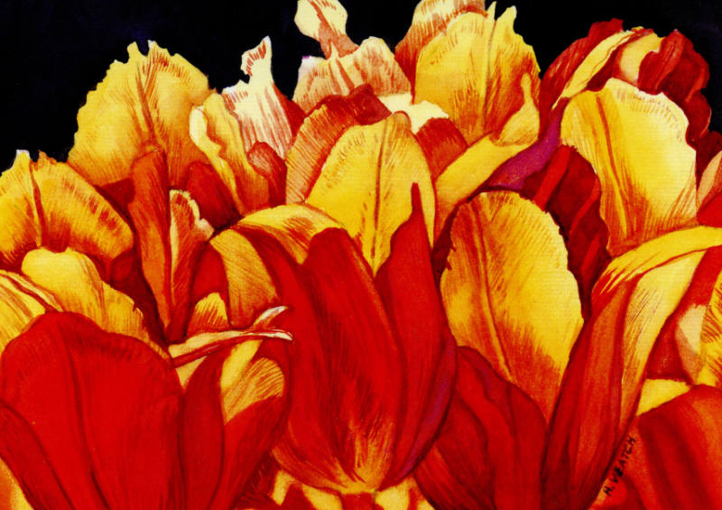 Helen C. Veatch, Springtime Bulbs, 2001, photomechanical reproduction, 4 x 5 13/16 in., Kansas …