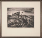 Edwin Fulwider, Glacial Boundary, 1939, lithograph, 8 7/8 x 11 3/4 in., Kansas State University…