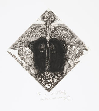 Face, 20th century
Etching on paper
IMAGE: 8 1/8 x 8 1/8 in. (206.4 x 206.4 mm)
SHEET: 19 3/…