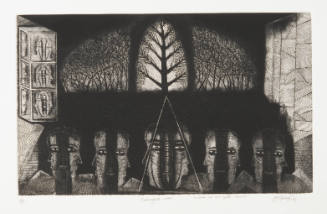 Unidentified artist
Kalamazoo - WMU, late 20th century
Etching on paper
IMAGE: 10 7/8 x 17 5…