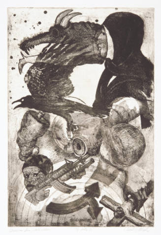 Charles Stroh (United States, 1943 - 2022)
Grievous Sin: Child Soldier, ca. 2014
Etching with…