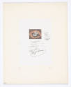 Claes Oldenburg, Poached eggs on toast, with notations, 1972, lithograph on paper mounted on ca…