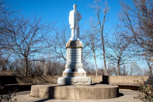 Art Miller, John Brown Statue, former campus of Western University, Quindaro archaeological dis…