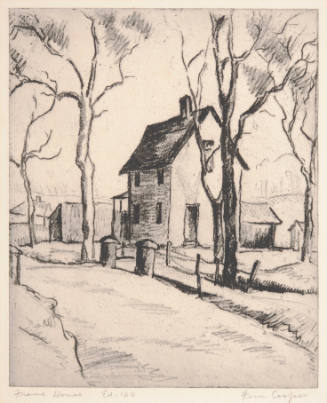 Fern Frances Cooper, Frame House, ca. 1940, lithograph, 9 11/16 x 7 15/16 in., Kansas State Uni…