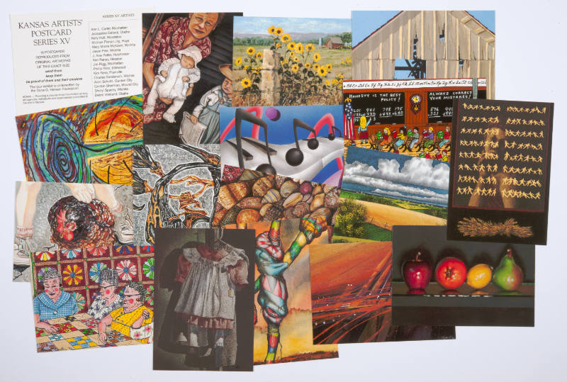 Association of Community Arts Councils of Kansas, Kansas Artists' Postcard Series XV, 1992, pho…