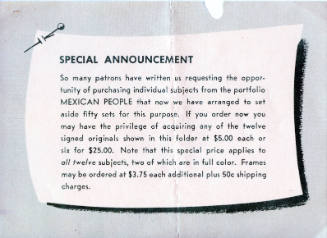 Special announcement card