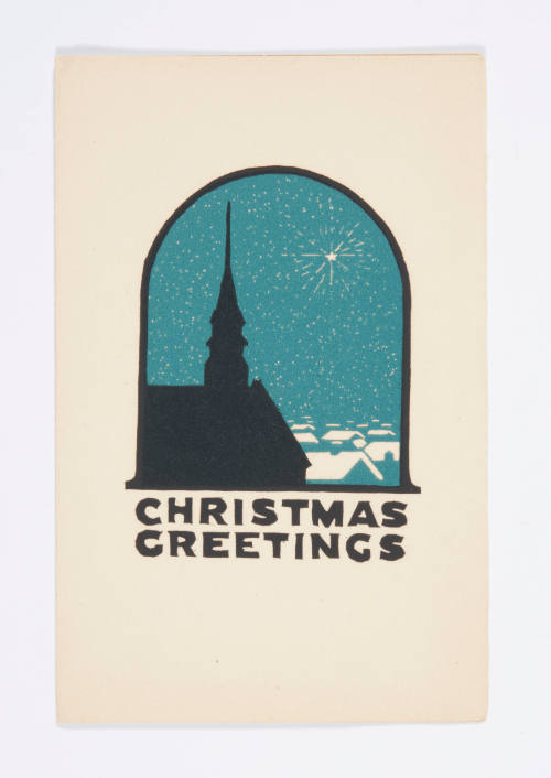 Christmas Greetings (Christmas card with church)