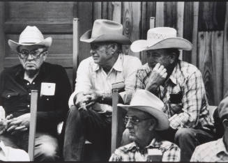 Sale Time (4 men watching with cowboy hats)