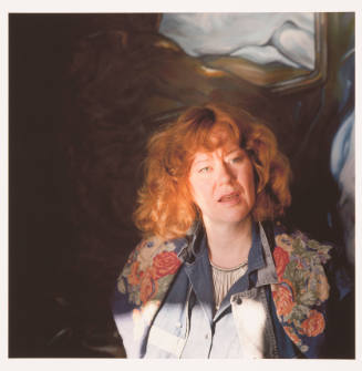 Judith Burns McCrea (painter), in her studio, Emporia Street, Wichita, Kansas, December 16, 1985