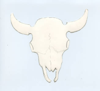 Bull skull stencil