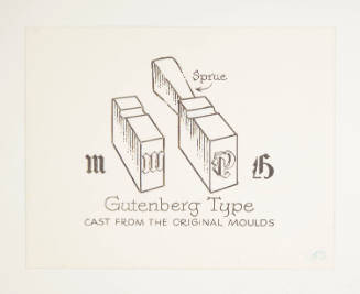 Herschel C. Logan, Study for The American Hand Press (Gutenberg type), 1980, ink and graphite, …