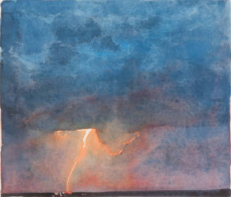 Lisa Grossman, Lightning-Airport, watercolor on paper, 6 x 7 in., Kansas State University, Mari…