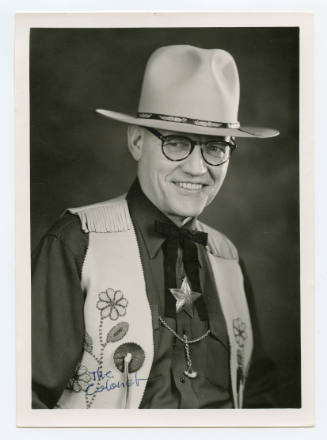 Herschel C. Logan in western attire