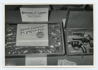 Promotional display for Hand Cannon to Automatic at Missouri Valley Arms Association