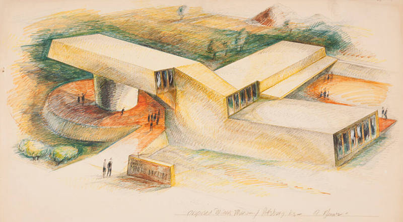 Title unknown (architectural drawing for Mining Museum, Crawford County, Kansas)