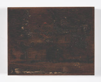 Herschel C. Logan, On Fifth Street, 1932, woodcut block, 5 1/2 x 7 x 15/16 in., Kansas State Un…