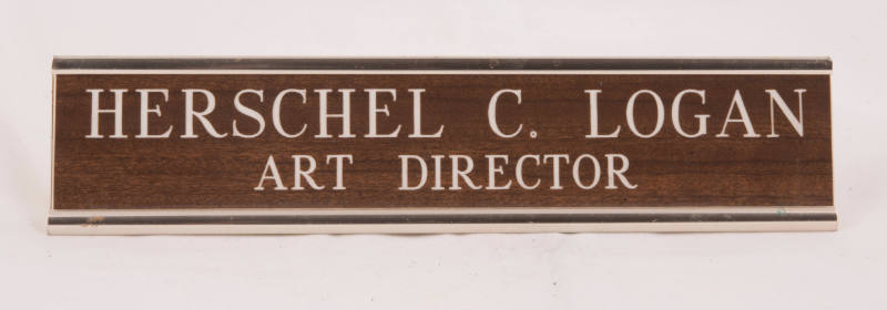 Herschel C. Logan Art Director name plate