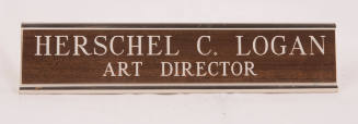 Herschel C. Logan Art Director name plate