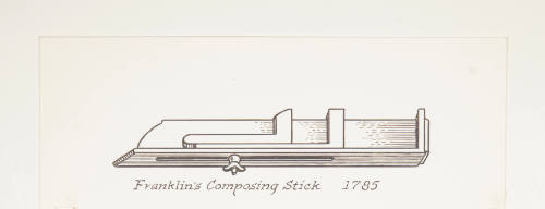 Herschel C. Logan, Study for The American Hand Press (Franklin's composing stick attached to 20…