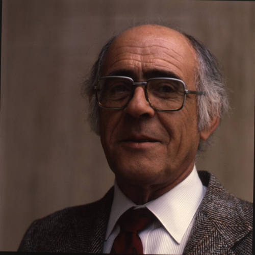 James Hunt (painting professor and director, Mulvane Art Museum, Washburn University), lobby, Mulvane Art Museum, Topeka, Kansas, February 27, 1984