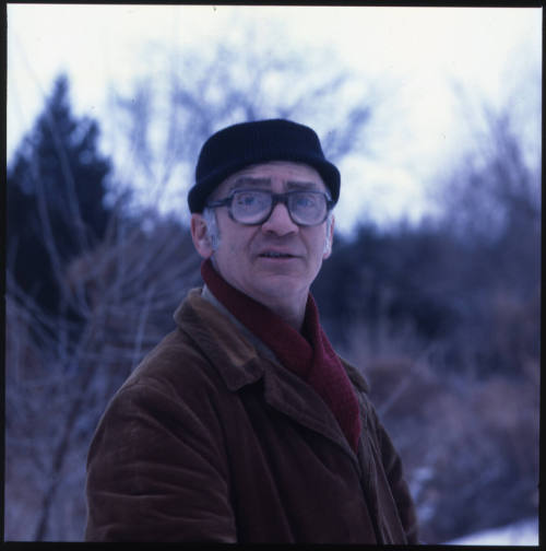 Angelo Garzio (ceramics professor, Kansas State University), on his farm, near Riley, Kansas, November 27, 1980