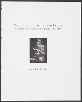 Title page for William S. Burroughs in Prints: A Portfolio of Original Photographs, 1990-1997