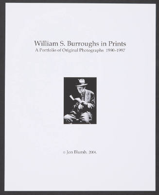Title page for William S. Burroughs in Prints: A Portfolio of Original Photographs, 1990-1997