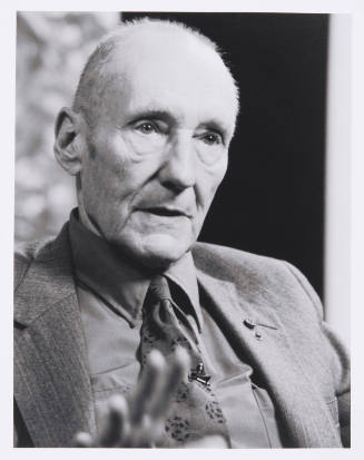Artist statement page for William S. Burroughs in Prints: A Portfolio of Original Photographs, 1990-1997