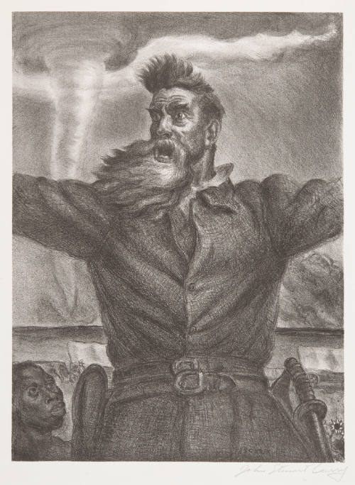 John Steuart Curry, John Brown, published 1940, lithograph, 14 3/4 x 10 7/8 in., Kansas State U…