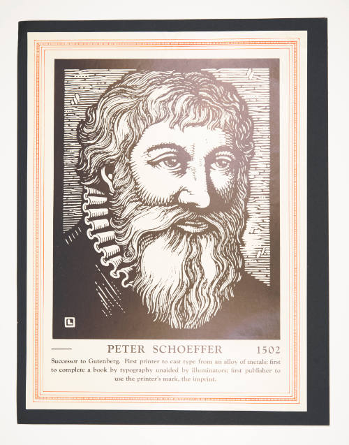 Peter Schoeffer (recto) and Johann Gutenberg (verso)