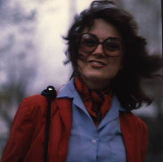 Norma Cowdrich (artist) outside of her home, Kansas City, Kansas, June 4, 1982