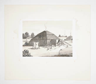 Herschel C. Logan, title unknown (Native American scene), mid 20th century, watercolor and ink,…