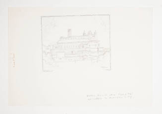 Herschel C. Logan, title unknown (hospital view), 1966, graphite, 7 1/4 x 10 1/2 in., Kansas St…