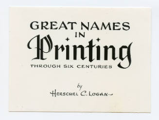 Great Names in Printmaking