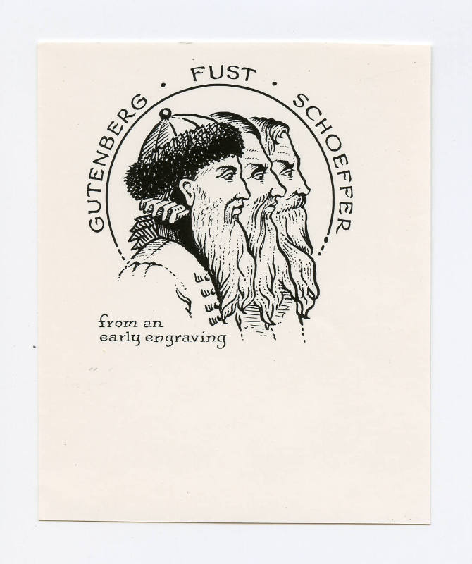 Gutenburg, Fust, and Schoeffer from an early engraving