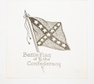 Herschel C. Logan, Study for The Southern Cross of Honor, 1976, ink, 6 1/4 x 6 1/2 in., Kansas …