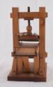 Herschel C. Logan, Wooden printing press, mid 20th century, wood and adhesive, 14 5/8 x 12 3/4 …