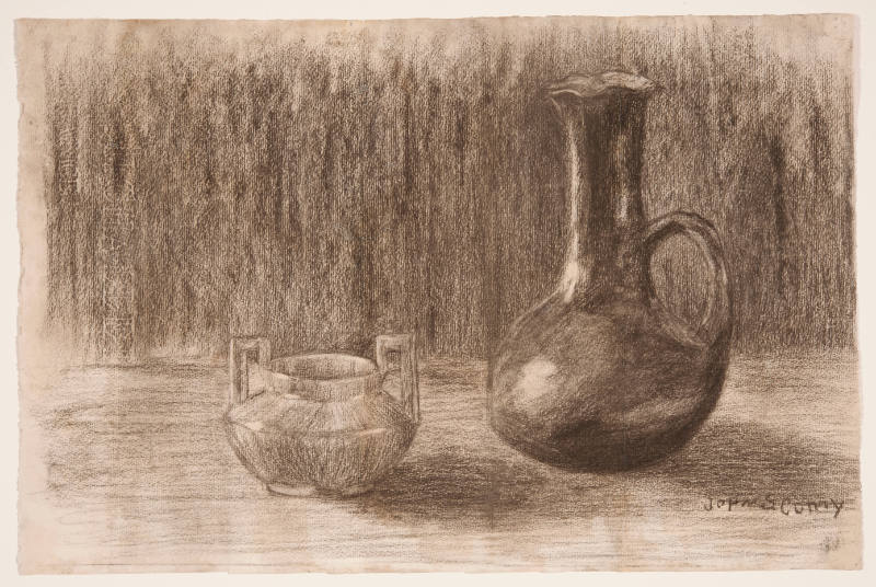 Title unknown (still life with bowl and vase)
