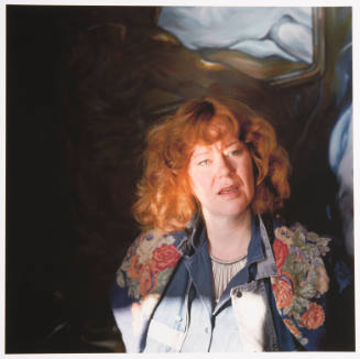 Judith Burns McCrea (painter), in her studio, Emporia Street, Wichita, Kansas, December 16, 1985