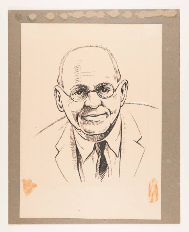Herschel C. Logan, Study for the Old Milkhouse, mid 20th century, crayon with ink and white cor…