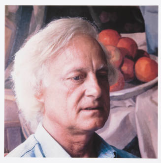 George M. Kren, Wilbur Niewald (painting professor, Kansas City Art Institute), in his studio, …