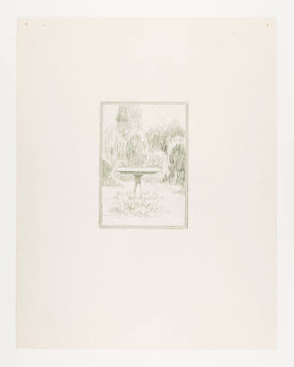 Herschel C. Logan, study for birdbath, 1925, graphite, 8 5/8 x 6 3/4 in., Kansas State Universi…