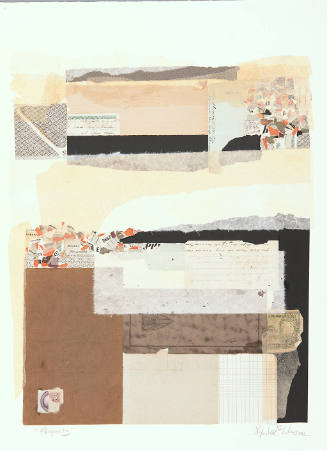 Lynda Andrus, Fragments, 1988, Collage of torn paper on paper, Kansas State University, Mariann…