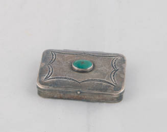 Miniature silver turquoise box