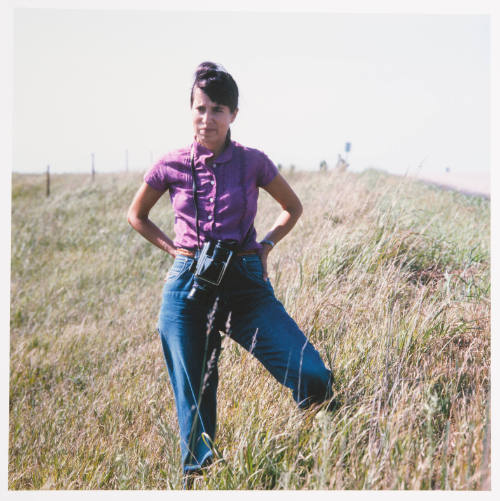 Terry Evans (photographer), on the prairie, north of Manhattan, Pottawatomie County, Kansas, August 13, 1982