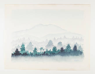Herschel C. Logan, title unknown (Saddleback with forest), ca. 1975, watercolor with graphite, …