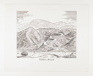 Herschel C. Logan, title unknown (Saddleback with forest), ca. 1975, ink with graphite, 8 3/4 x…