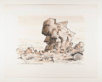 Herschel C. Logan, The Old Man of Pyramid Lake, ca. 1975, watercolor with ink, 11 x 14 1/16 in.…