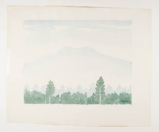 Herschel C. Logan, title unknown (Saddleback at dawn), ca. 1975, watercolor with graphite, 9 3/…