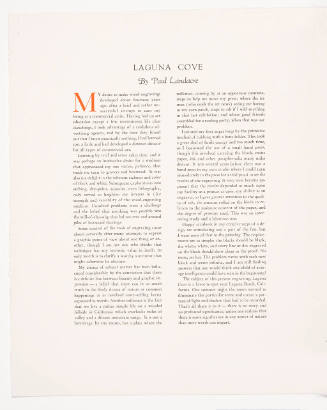 Laguna Cove (print folio)